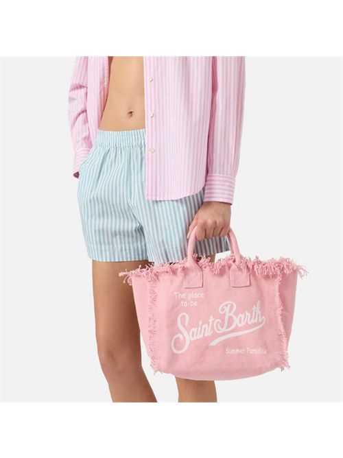 Borsa Colette rosa in canvas con frange MC2 SAINT BARTH | COL0001/00135L